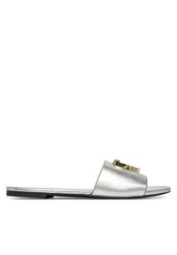 Love Moschino - LOVE MOSCHINO Klapki JA28161G0MIF090B Srebrny. Kolor: srebrny. Materiał: skóra #1
