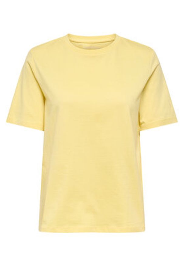 only - ONLY T-Shirt Freja 15367970 Żółty Regular Fit. Kolor: żółty. Materiał: bawełna