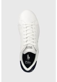 Polo Ralph Lauren sneakersy skórzane Hrt Crt Iii kolor biały 809913458001. Nosek buta: okrągły. Kolor: biały. Materiał: skóra #4
