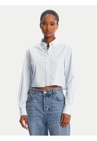 Tommy Jeans Koszula DW0DW21400 Błękitny Relaxed Fit. Kolor: niebieski. Materiał: bawełna