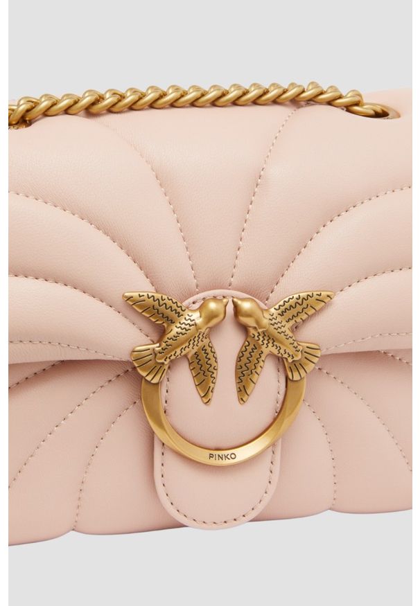 Pinko - PINKO Różowa kopertówka Love Puff Mini CL AW25. Kolor: różowy. Materiał: skórzane. Styl: elegancki