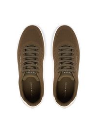 TOMMY HILFIGER - Tommy Hilfiger Sneakersy Th Court Knit FM0FM05823 Zielony. Kolor: zielony. Materiał: materiał #4