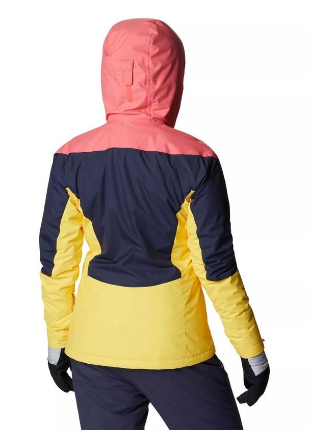 columbia - Kurtka narciarska damska Columbia Rosie Run Insulated Jacket. Kolor: żółty, czerwony, wielokolorowy, niebieski. Sezon: zima. Sport: narciarstwo, bieganie