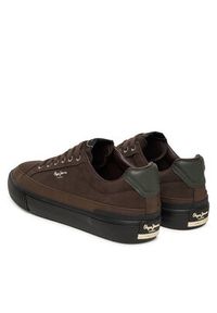Pepe Jeans Sneakersy Ben Evolution M PMS300001 Brązowy. Kolor: brązowy. Materiał: zamsz, skóra #5