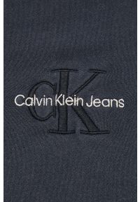 Calvin Klein Jeans bluza J30J320335.PPYY męska kolor czarny z kapturem gładka. Okazja: na co dzień. Typ kołnierza: kaptur. Kolor: czarny. Materiał: dzianina. Wzór: gładki. Styl: casual #5