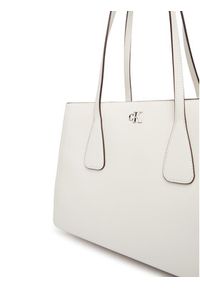 Calvin Klein Torebka Ck Medium Work Tote LV04F3442G Biały. Kolor: biały. Materiał: skórzane #5