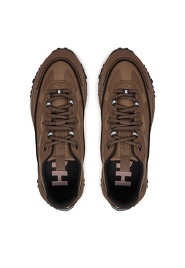 Hugo Sneakersy 50529596 Brązowy. Kolor: brązowy. Materiał: skóra