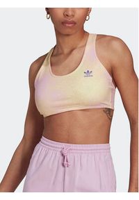 Adidas - adidas Top Allover HL6595 Żółty Slim Fit. Kolor: żółty. Materiał: syntetyk