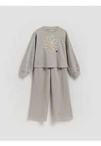 Reserved - Bawełniany komplet - jasnoszary. Kolor: szary. Materiał: bawełna #1