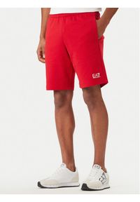 EA7 Emporio Armani Szorty sportowe 8NPS65 PJVRZ U5072 Czerwony Regular Fit. Kolor: czerwony. Materiał: bawełna. Styl: sportowy #1
