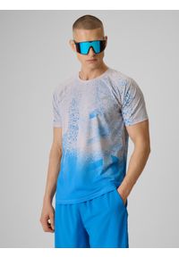 4f - 4F Koszulka do biegania szybkoschnąca męska - szara M. Kolor: szary. Materiał: dzianina, materiał, włókno. Sport: bieganie, fitness #1