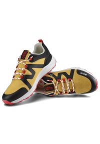 Big-Star - Sneakersy damskie Big Star, materiał tekstylny z technicznym sznurowaniem wzmocnioną strefą palców oraz podeszwą z agresywnym bieżnikiem poprawiający. Okazja: na co dzień. Kolor: żółty. Materiał: materiał, skóra. Szerokość cholewki: normalna #6