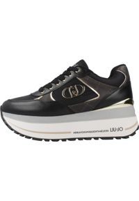Liu Jo - Kapcie LIU-JO MAXI WONDER PLUS Czarny. Kolor: czarny. Materiał: tkanina, skóra. Styl: sportowy