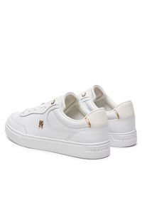 TOMMY HILFIGER - Tommy Hilfiger Sneakersy Essential Chic Court Sneaker FW0FW08322 Biały. Kolor: biały. Materiał: skóra #3