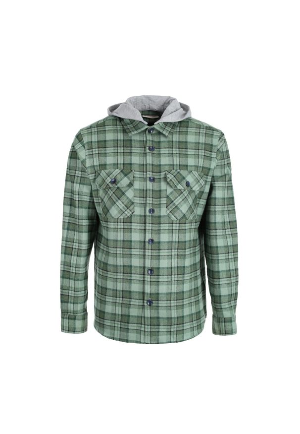 Lumberjack - Koszula męska LUMBERJACK FUN TARTAN HOODIE SHIRT. Kolor: zielony