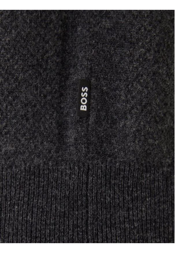 BOSS Sweter H-Hestro 50549986 Czarny Regular Fit. Kolor: czarny. Materiał: wełna