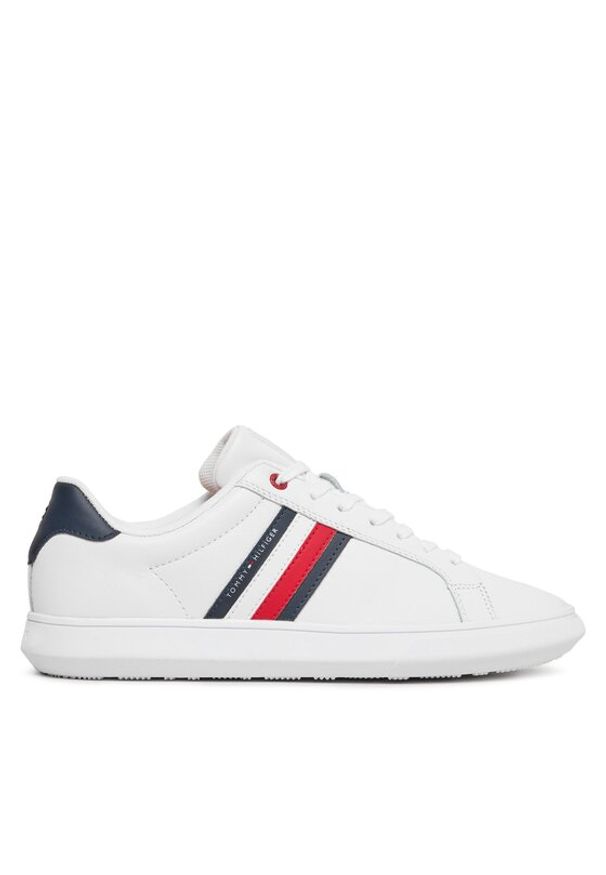 TOMMY HILFIGER - Tommy Hilfiger Sneakersy Essential Leather Cupsole FM0FM04921 Biały. Kolor: biały