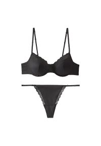 Intica - Komplet bielizny koronkowej z eleganckimi detalami Ethelyn. Kolor: czarny. Materiał: koronka #1