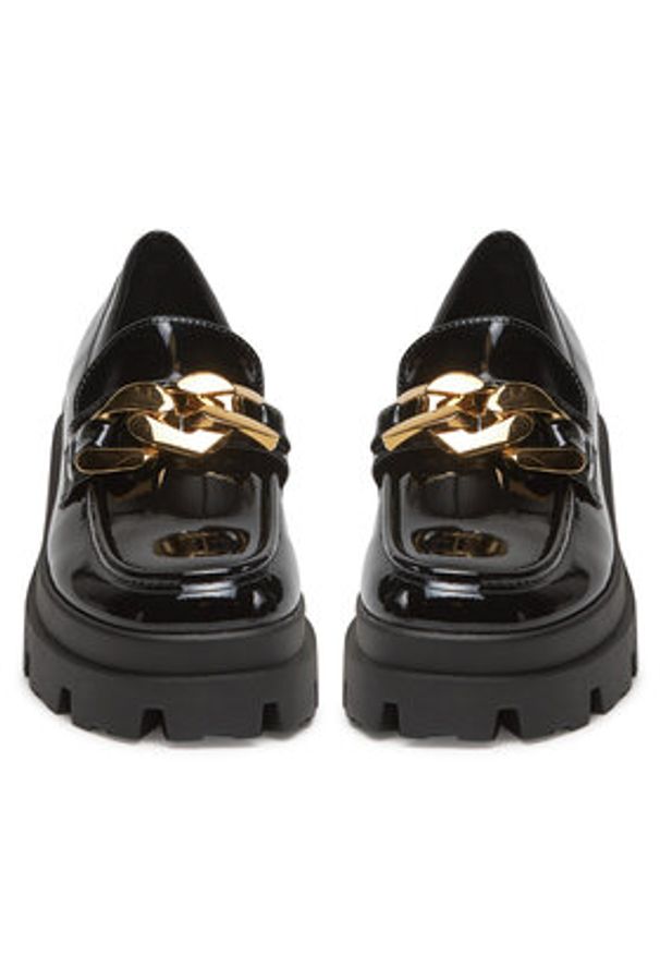 DeeZee Loafersy 8-409-1 Czarny. Kolor: czarny. Materiał: skóra