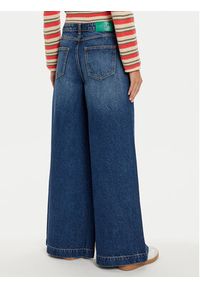 United Colors of Benetton - United Colors Of Benetton Jeansy 45F8DE01Z Granatowy Wide Leg. Kolor: niebieski