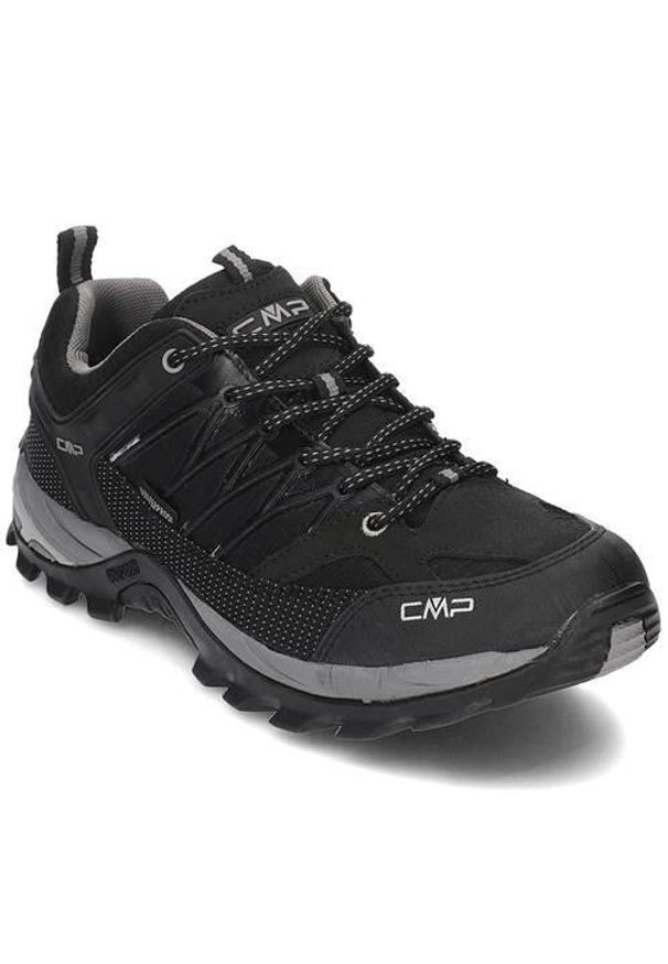 Buty trekkingowe męskie CMP Rigel Low Wp. Zapięcie: sznurówki. Kolor: czarny, szary, wielokolorowy. Materiał: tkanina, skóra, guma. Szerokość cholewki: normalna