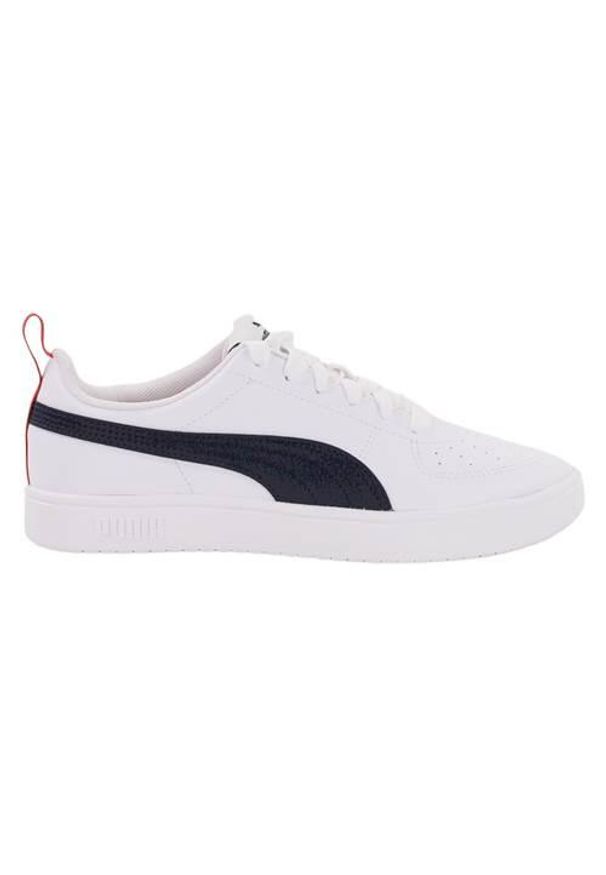 Buty do chodzenia dla dzieci Puma Rickie JR. Zapięcie: sznurówki. Kolor: biały. Materiał: guma, materiał, syntetyk. Szerokość cholewki: normalna. Sport: turystyka piesza