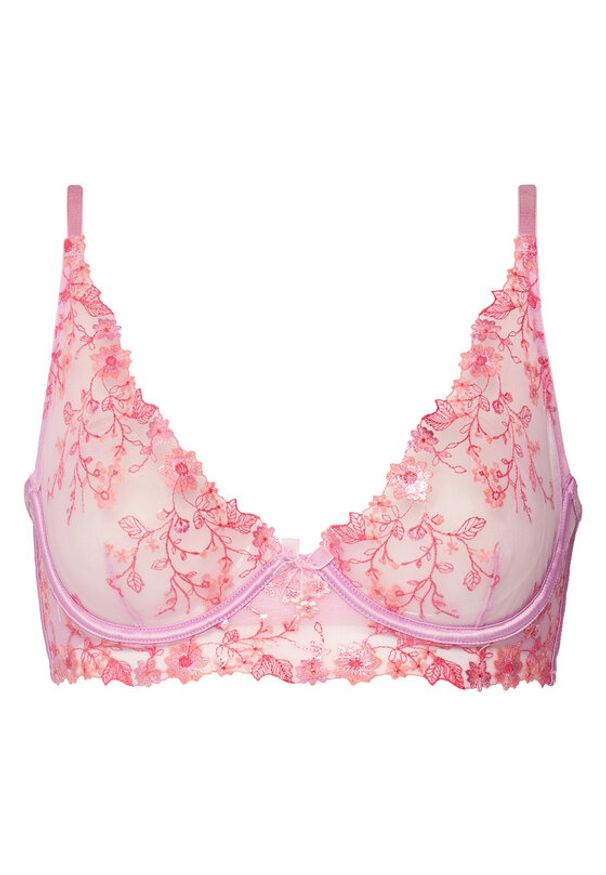 Hunkemöller Biustonosz z fiszbiną Lillia 204597 Fioletowy. Kolor: fioletowy. Materiał: syntetyk
