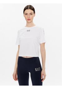 EA7 Emporio Armani T-Shirt 3RTT14 TJFKZ 0102 Biały Regular Fit. Kolor: biały. Materiał: bawełna #1