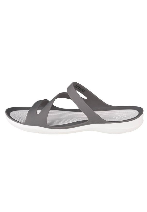 Klapki damskie Crocs Swiftwater Sandal W Smokewhite. Okazja: na randkę. Kolor: biały, wielokolorowy, szary. Materiał: materiał, syntetyk