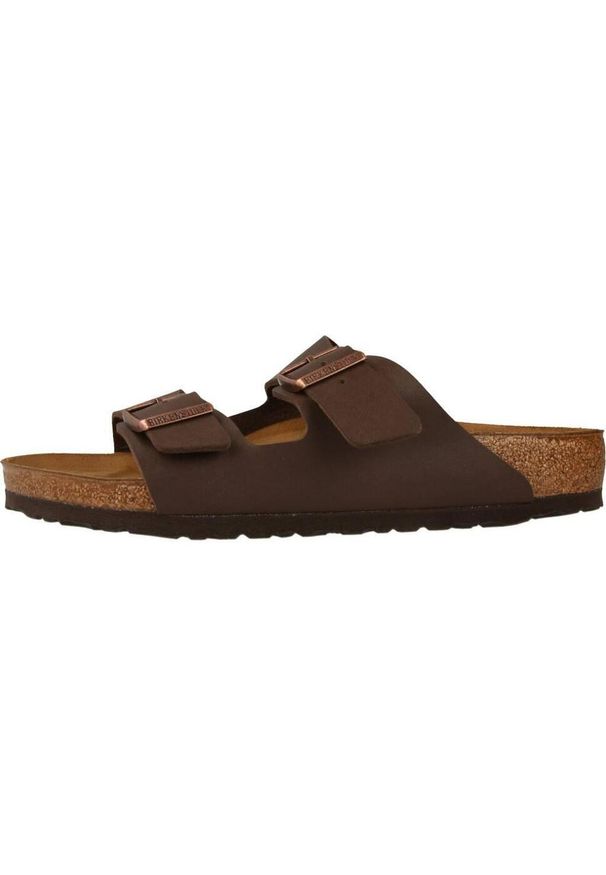 Klapki turystyczne uniseks Birkenstock Arizona 51701. Kolor: brązowy. Materiał: materiał, syntetyk, skóra