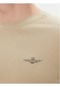 Aeronautica Militare Sweter 251MA1556L560 Beżowy Regular Fit. Kolor: beżowy. Materiał: bawełna