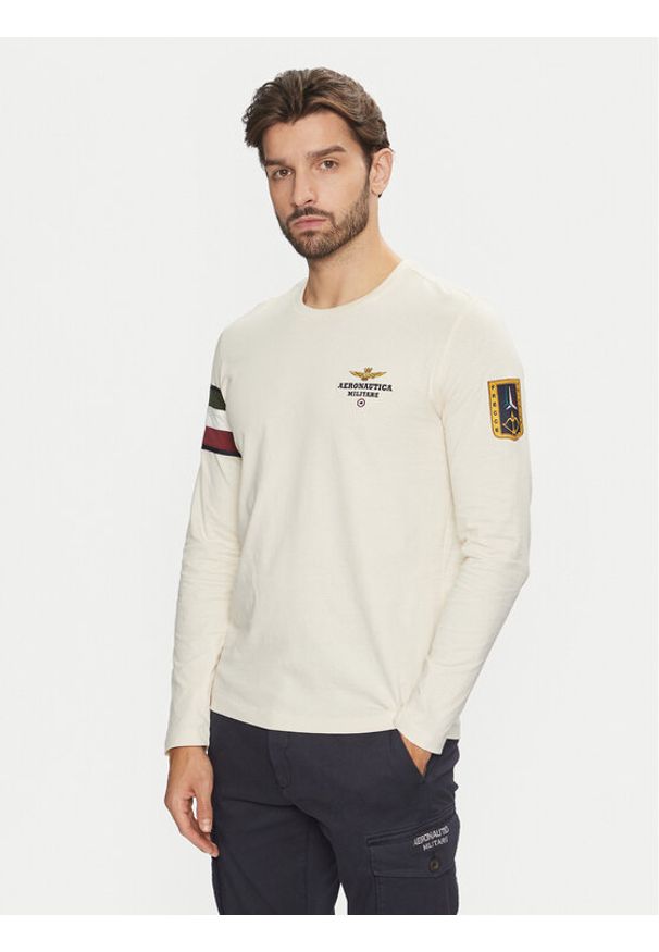 Aeronautica Militare Longsleeve 242TS2319J558 Écru Regular Fit. Materiał: bawełna. Długość rękawa: długi rękaw