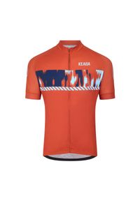 KEADA SPORTS - Damska koszulka rowerowa z krótkim rękawem – Signal Two. Kolor: pomarańczowy. Długość rękawa: krótki rękaw. Długość: krótkie. Sport: kolarstwo