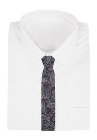 Krawat Męski - Angelo di Monti - Duże Paisley, Niebieski i Bordo. Kolor: niebieski, czerwony, wielokolorowy. Materiał: tkanina. Wzór: paisley. Styl: elegancki, wizytowy #5