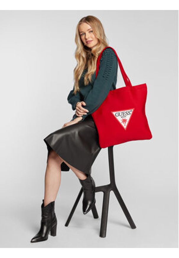 Guess Torebka Scuba Bag E2GZ06 KB2C0 Czerwony. Kolor: czerwony