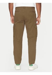 BOSS Spodnie materiałowe Sisla-8 50530599 Khaki Regular Fit. Kolor: brązowy. Materiał: bawełna