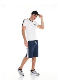 LEONE 1947 APPAREL - Męski garnitur Academy. Kolor: niebieski, wielokolorowy, biały. Materiał: tkanina, dresówka