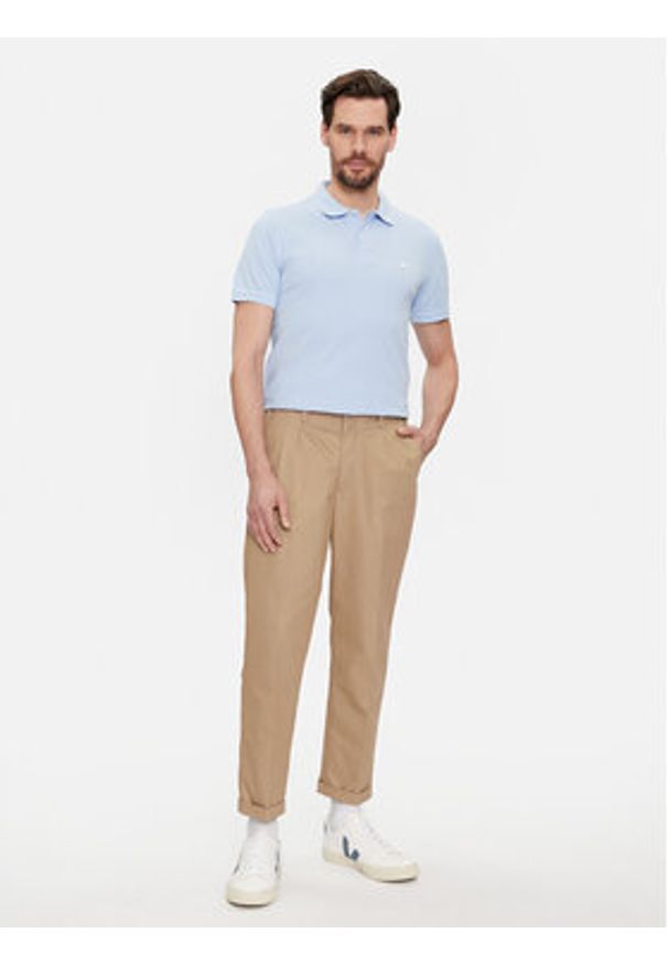 United Colors of Benetton - United Colors Of Benetton Polo 3089J3179 Błękitny Regular Fit. Typ kołnierza: polo. Kolor: niebieski. Materiał: bawełna
