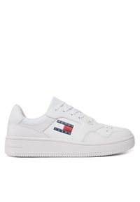 Tommy Jeans Sneakersy Tjw Retro Basket Ess EN0EN02505 Biały. Kolor: biały. Materiał: skóra #1