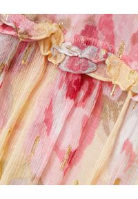 NEEDLE & THREAD - Sukienka w kwiaty Ruby Bloom. Okazja: na imprezę. Kolor: różowy, wielokolorowy, fioletowy. Wzór: kwiaty. Styl: wakacyjny, vintage, wizytowy. Długość: mini #4