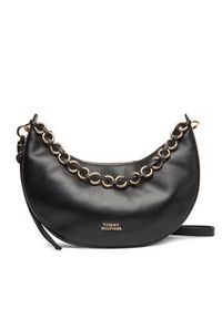 TOMMY HILFIGER - Tommy Hilfiger Torebka Moon Leather Crossover AW0AW17467 Czarny. Kolor: czarny. Materiał: skórzane #3