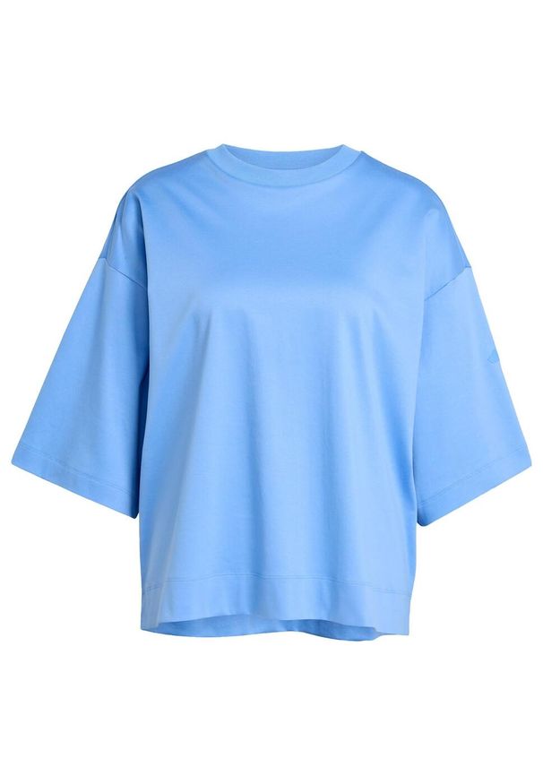 Adidas - Luźna koszulka Soft Lux. Kolor: niebieski. Sport: fitness