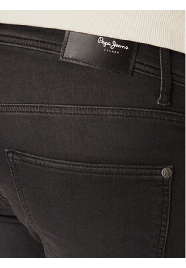 Pepe Jeans Szorty jeansowe Slim Gymdigo Short PM801075XG7 Szary Slim Fit. Kolor: szary. Materiał: bawełna