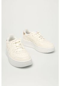 Asics - Buty Japan S PF. Nosek buta: okrągły. Zapięcie: sznurówki. Kolor: biały. Materiał: syntetyk, materiał, skóra ekologiczna, guma. Szerokość cholewki: normalna. Obcas: na obcasie. Wysokość obcasa: średni #3