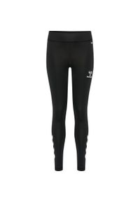 Legginsy dziecięce Hummel Core XK. Okazja: na uczelnię. Kolor: czarny. Materiał: materiał. Wzór: nadruk. Styl: sportowy
