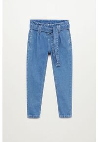 Mango Kids - Jeansy dziecięce Cami 110-164 cm. Stan: podwyższony. Kolor: niebieski. Materiał: jeans. Wzór: gładki #5