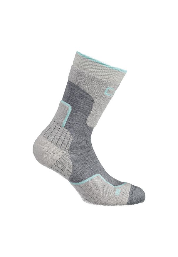 Skarpety trekkingowe CMP WOOL MID. Kolor: szary, wielokolorowy, czarny. Materiał: wełna. Sport: outdoor, turystyka piesza