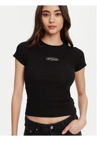 Guess Jeans T-Shirt W5YP37 KA0H1 Czarny Slim Fit. Kolor: czarny. Materiał: bawełna #5