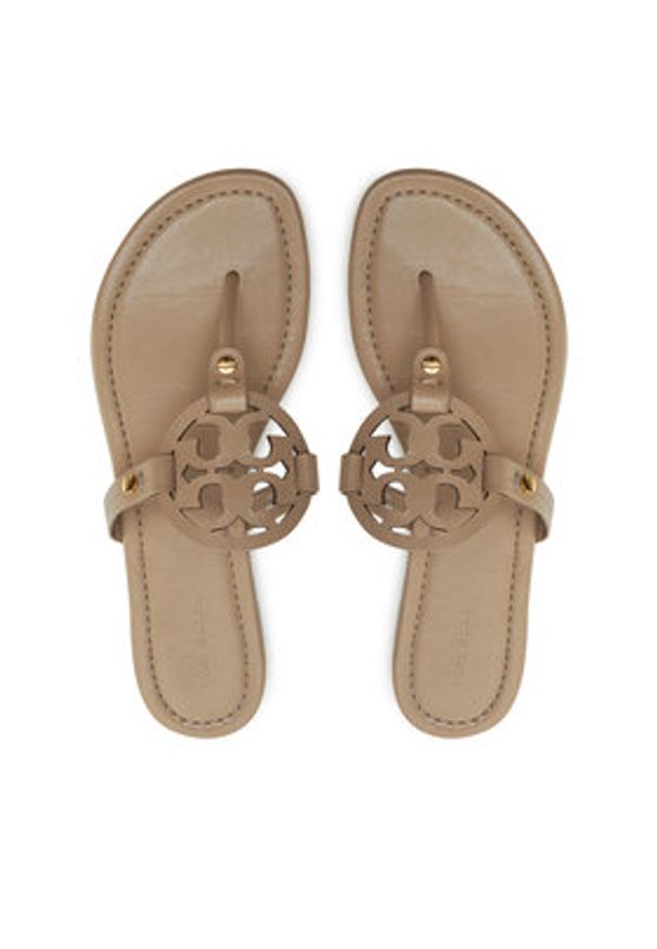 Tory Burch Japonki Miller 151169 Brązowy. Kolor: brązowy. Materiał: skóra