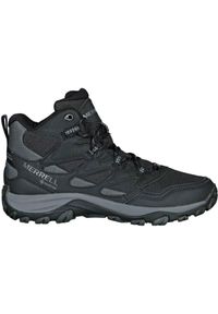Buty trekkingowe męskie Merrell West Rim Sport Mid Gtx. Zapięcie: sznurówki. Kolor: czarny. Materiał: materiał, syntetyk, tkanina. Szerokość cholewki: normalna
